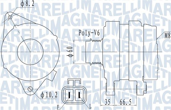 MAGNETI MARELLI kintamosios srovės generatorius 063732010010